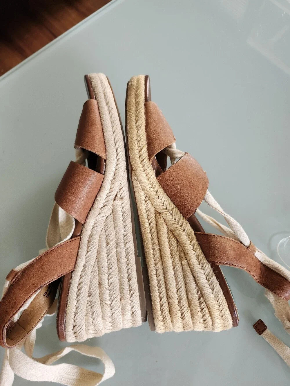 Patricia Nash RIVA Leather Wedge Espadrilles Size 9.5 Boho Retro 70's Hippie NEW